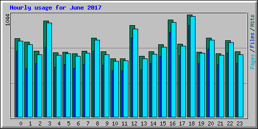 Hourly usage for June 2017