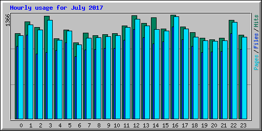 Hourly usage for July 2017