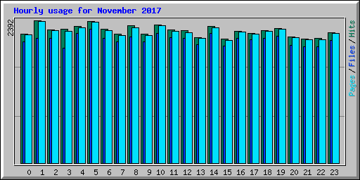 Hourly usage for November 2017