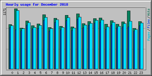 Hourly usage for December 2018