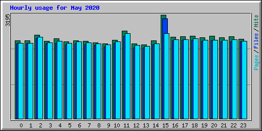 Hourly usage for May 2020