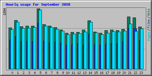 Hourly usage for September 2020