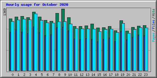 Hourly usage for October 2020