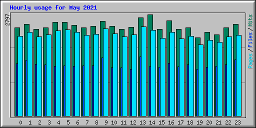 Hourly usage for May 2021